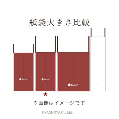 紙袋 大きさ比較イメージ　側面
